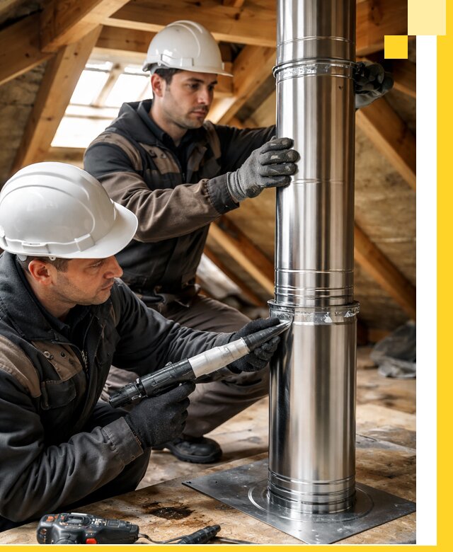 Монтаж дымоходов для каминов в Куйбышеве с гарантией качества
