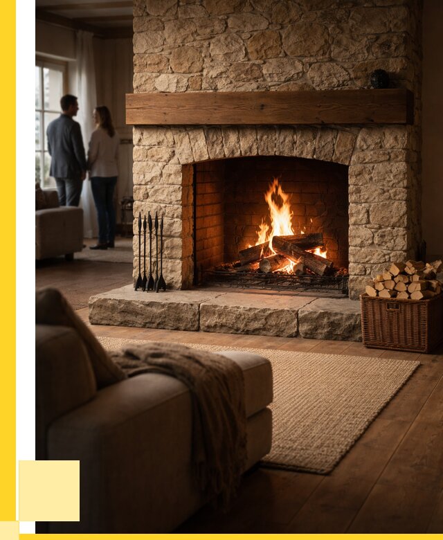 Открытые камины под ключ в Куйбышеве от 155535 р. ЭриданКбш