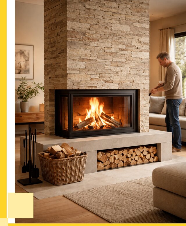 Дровяной камин под ключ в Куйбышеве от 207380 р. | ЭриданКбш