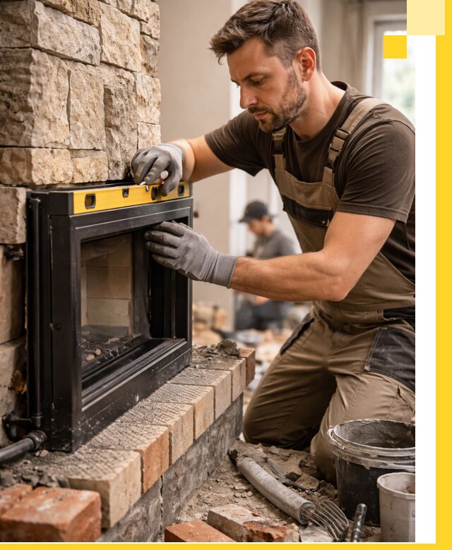 Дровяные камины под ключ в Куйбышеве: монтаж, обустройство