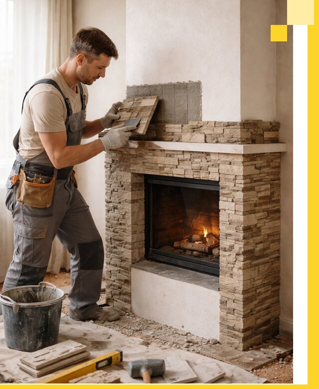 Изготовление и монтаж каминов для дома под ключ в Куйбышеве