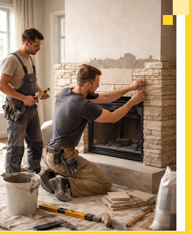 Установка и монтаж каминов для загородного дома в Куйбышеве