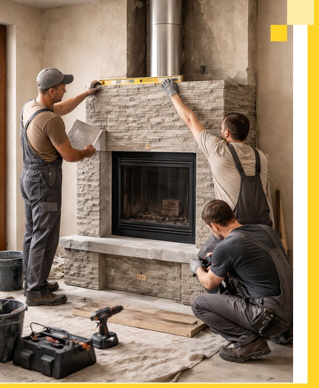 Профессиональный монтаж каминов под ключ в Куйбышеве для дома