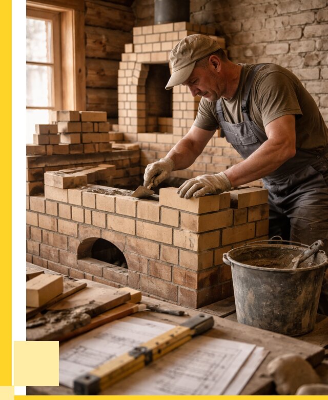 Кладка печей из кирпича в Куйбышеве цены от 31107 р. - ЭриданКбш