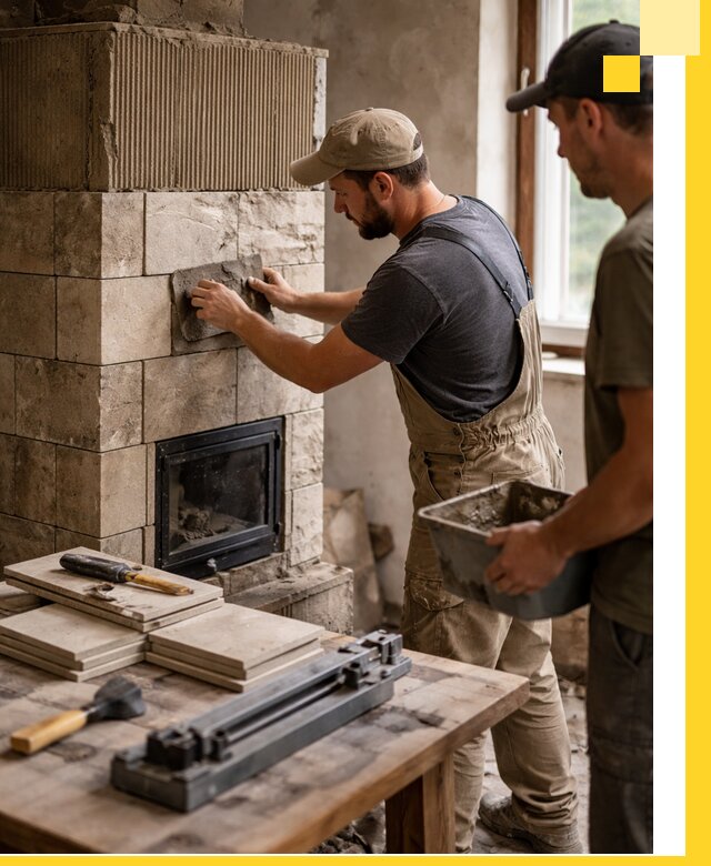 Профессиональная облицовка печей в Куйбышеве: керамика и камень