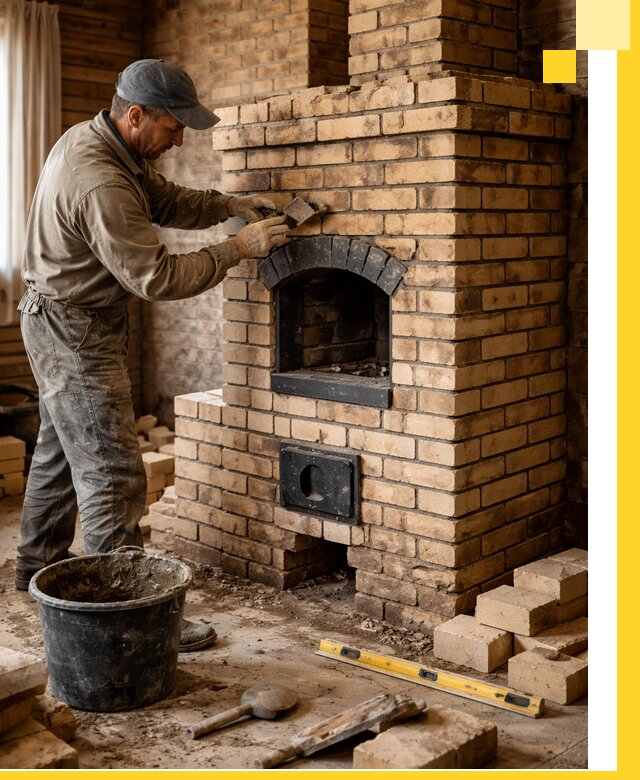 Кирпичные печи под ключ в Куйбышеве: проектирование и кладка