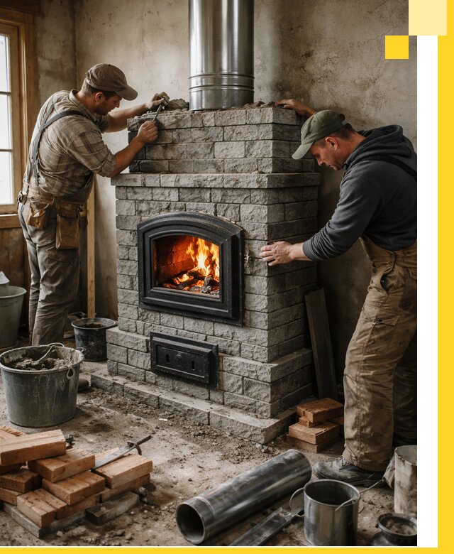 Производство, поставка и монтаж дровяных печей в Куйбышеве