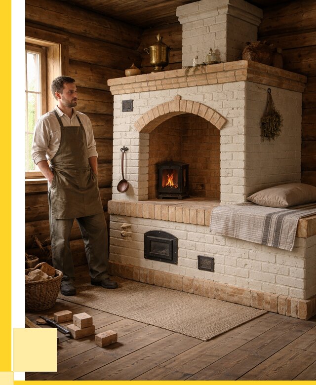 Русские печи с лежанкой под ключ в Куйбышеве от 155535 р. ЭриданКбш