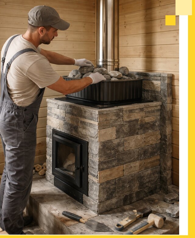 Печи для парной в Куйбышеве, производство, монтаж и обслуживание