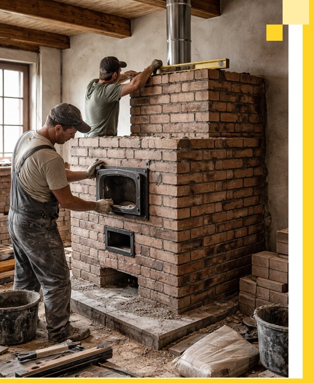 Печи для загородного дома под ключ в Куйбышеве — монтаж и сервис