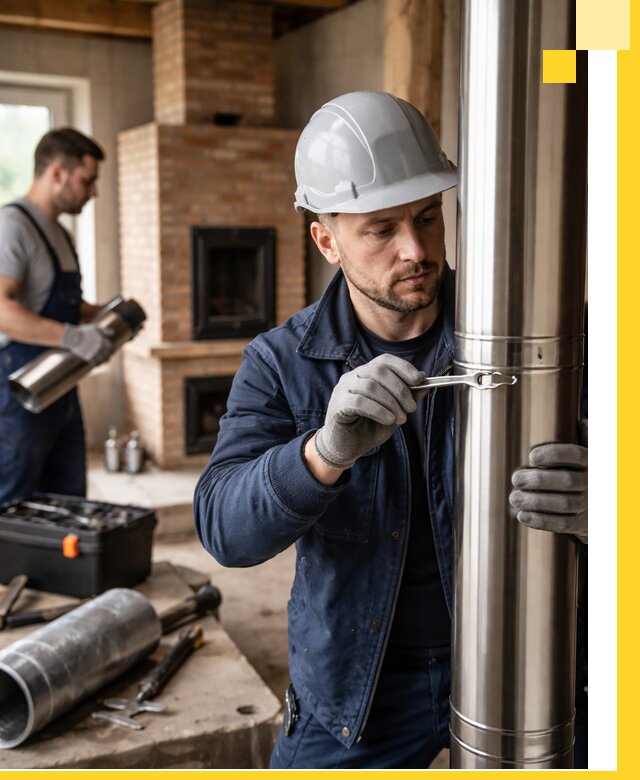 Профессиональный монтаж дымоходов для печей в Куйбышеве