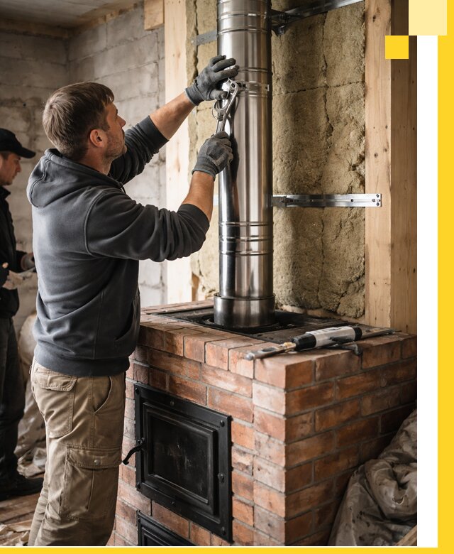 Изготовление и монтаж печей и дымоходов под ключ в Куйбышеве