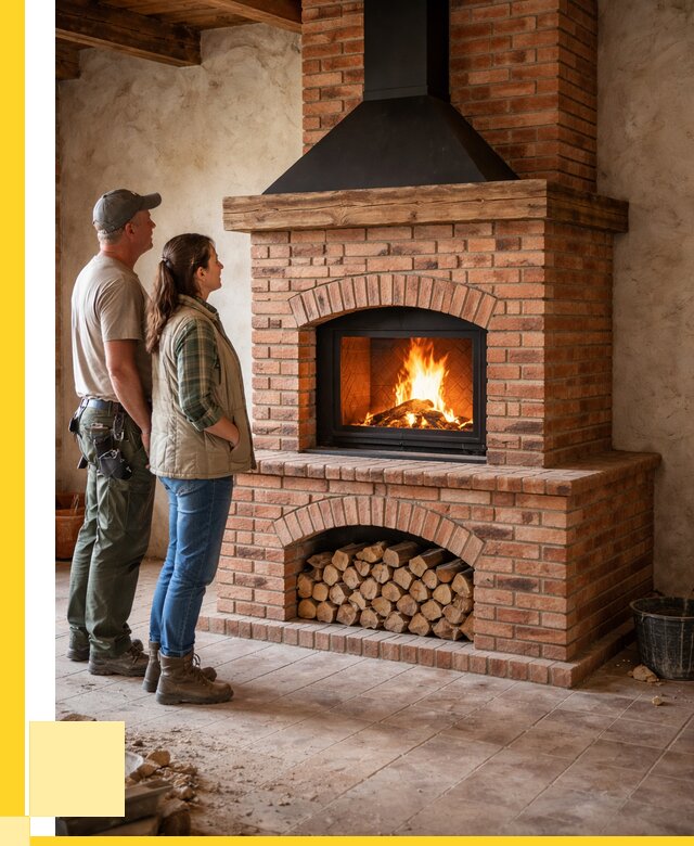 Печи камины из кирпича в Куйбышеве от 124428 р. | ЭриданКбш