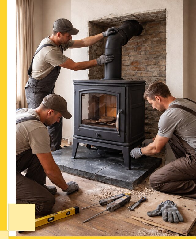 Монтаж печи камина в частном доме в Куйбышеве от 25923 р. | ЭриданКбш