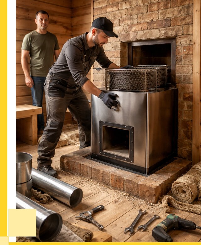 Монтаж банных печей под ключ в Куйбышеве от 18664 р., ЭриданКбш