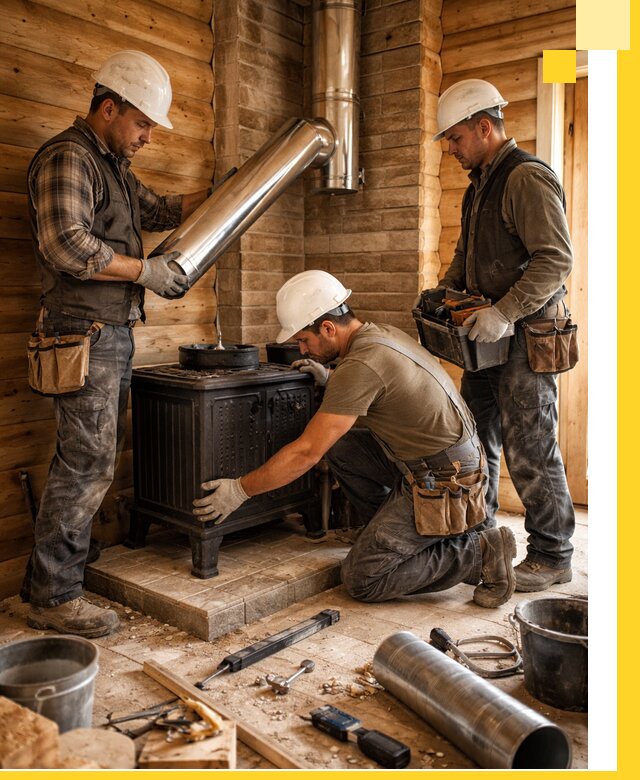 Профессиональный монтаж банных печей и дымоходов в Куйбышеве