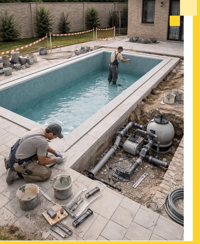 Строительство бассейнов под ключ в Куйбышеве: проекты и монтаж