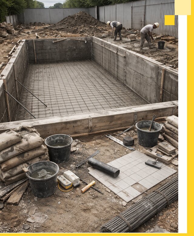 Строительство бассейнов под ключ в Куйбышеве, дизайн и монтаж