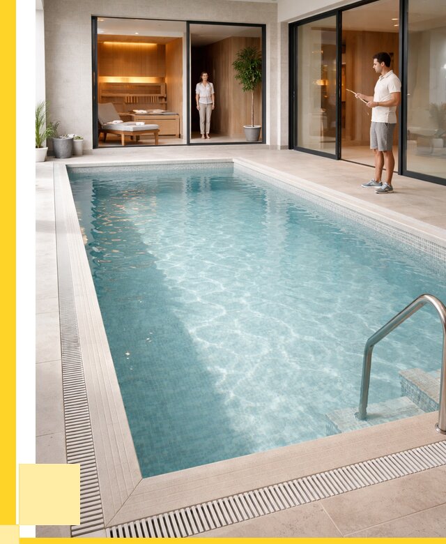 Отделка бассейна пленкой ПВХ в Куйбышеве от 3629 р. - ЭриданКбш