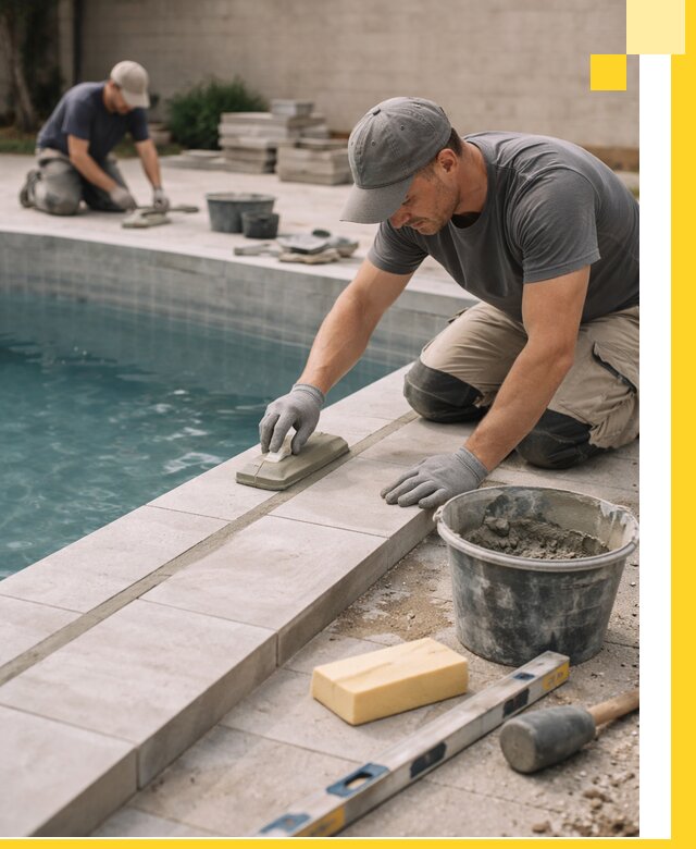 Отделка бассейнов в Куйбышеве: декоративная отделка и гидроизоляция