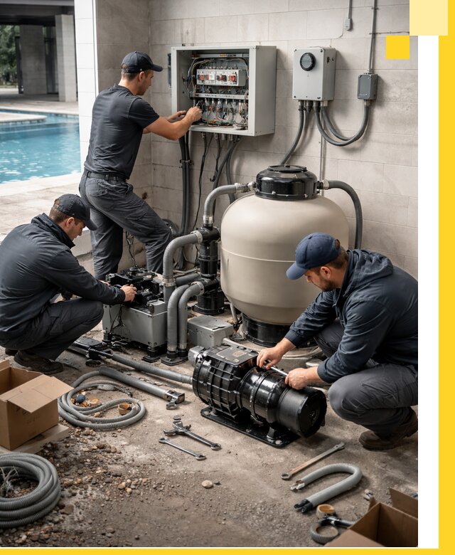 Профессиональный монтаж оборудования для бассейнов в Куйбышеве