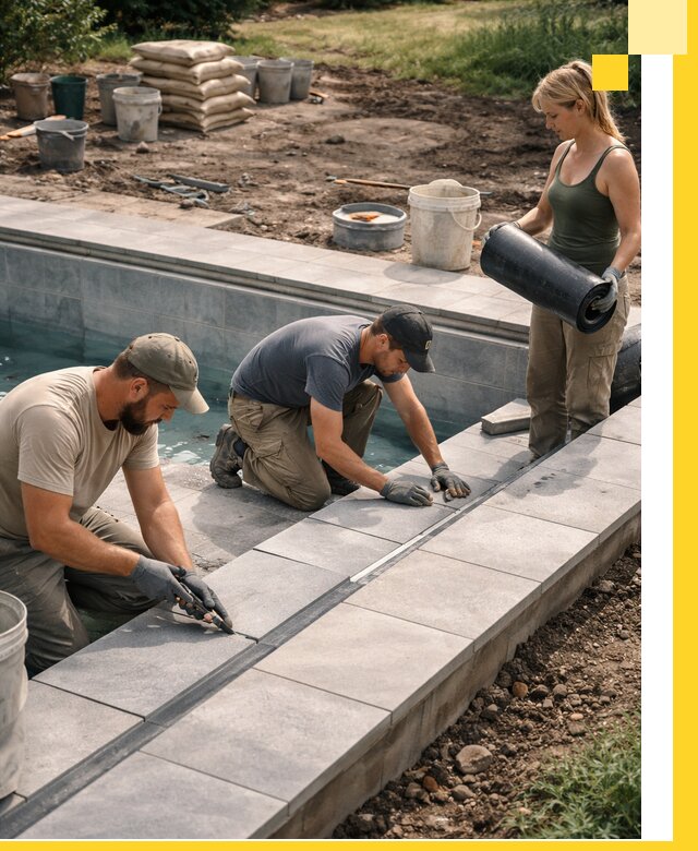 Строительство и монтаж уличных бассейнов под ключ в Куйбышеве