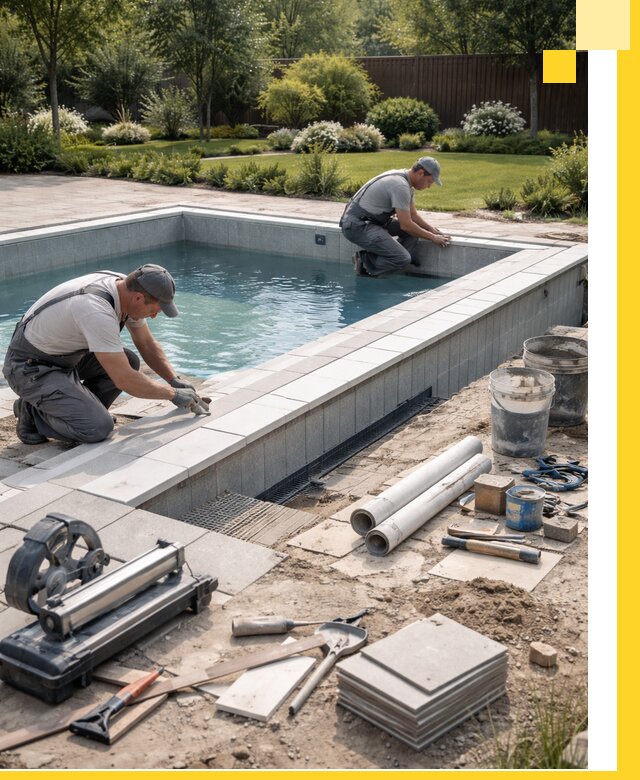 Строительство открытых бассейнов под ключ в Куйбышеве профессионально