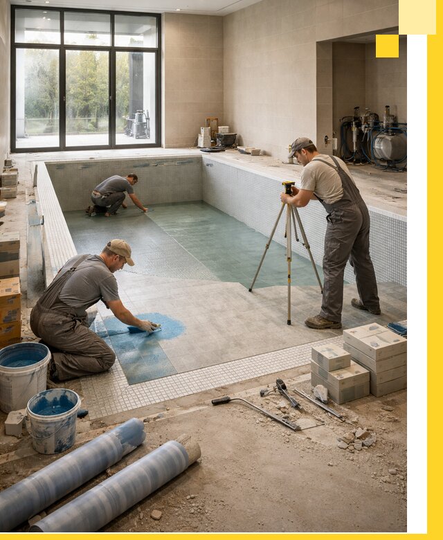 Проект и строительство закрытых бассейнов в Куйбышеве под ключ