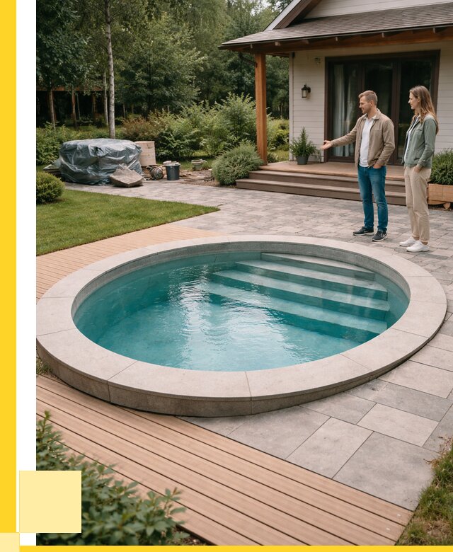 Бассейн на даче под ключ в Куйбышеве от 207380 р., ЭриданКбш