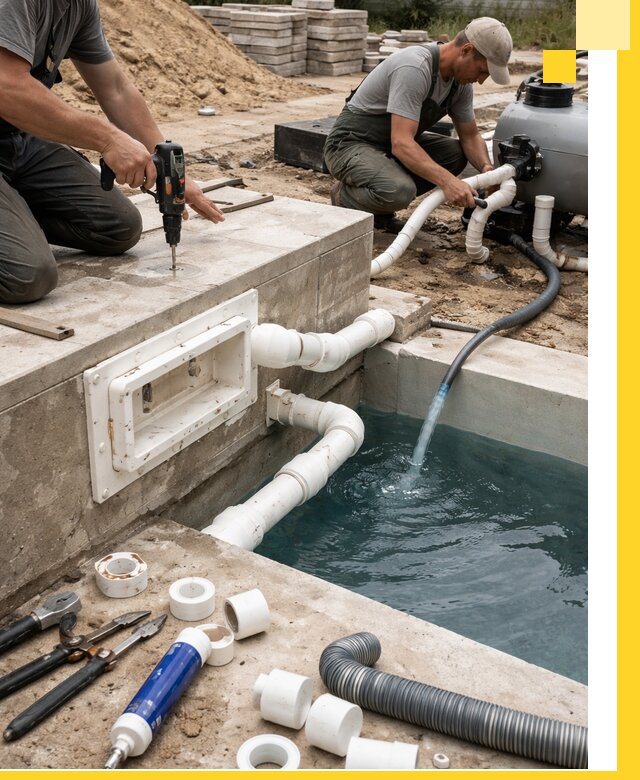 Строительство скиммерных бассейнов под ключ в Куйбышеве