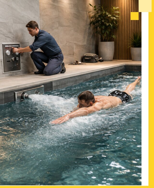 Проектирование и монтаж бассейнов с противотоком в Куйбышеве