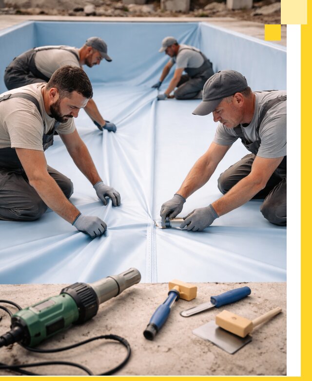 ПВХ пленка для бассейнов с монтажом и гарантией в Куйбышеве