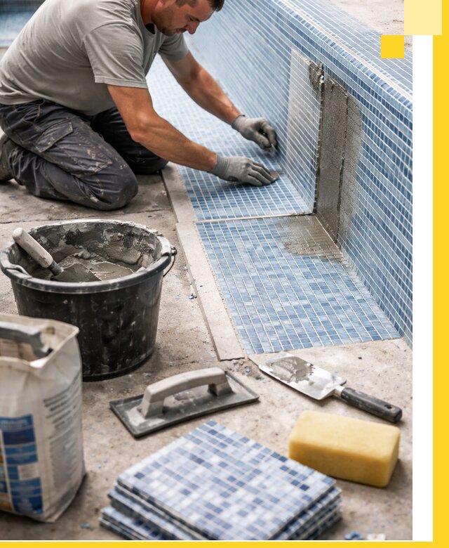 Укладка и ремонт мозаики для бассейнов под ключ в Куйбышеве