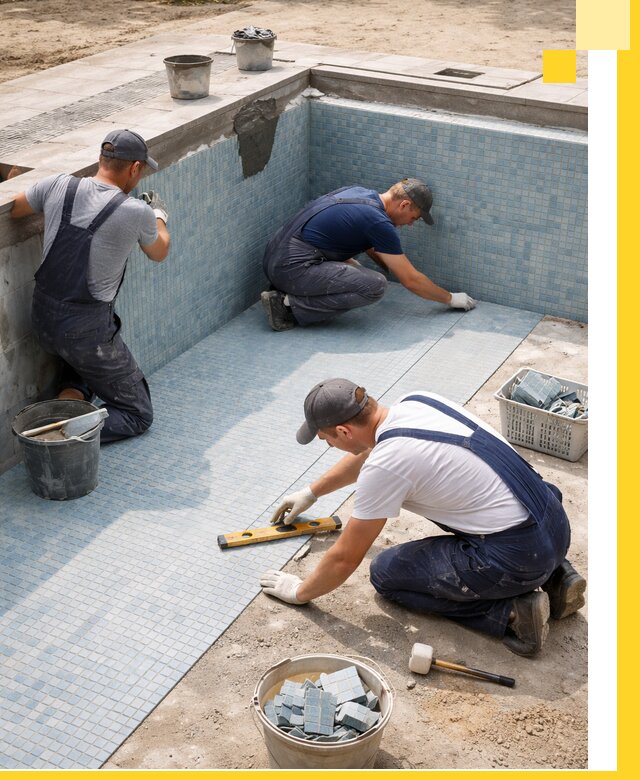 Укладка и установка плитки для бассейнов под ключ в Куйбышеве