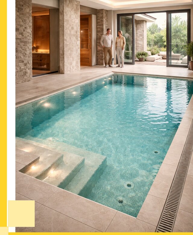 Бассейн во дворе в Куйбышеве: проект, отделка от 1244280 р. | ЭриданКбш