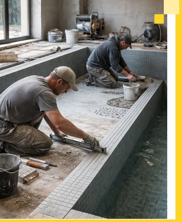 Строительство бассейна в частном доме в Куйбышеве под ключ