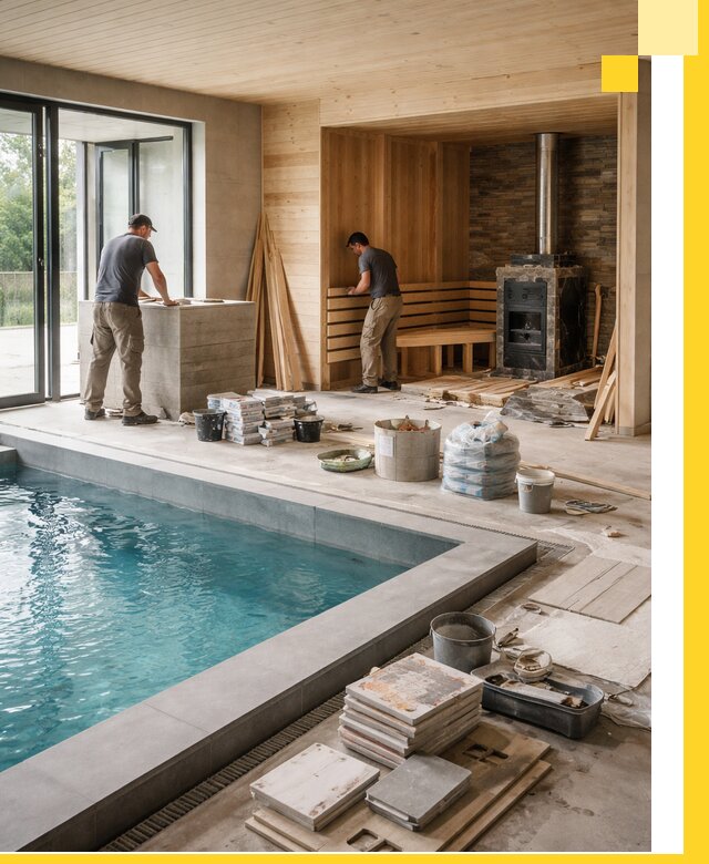 Проектирование и строительство бань с бассейном в Куйбышеве