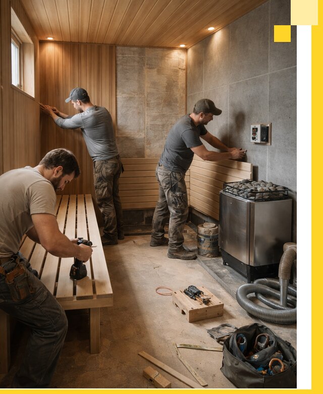 Сауны под ключ в Куйбышеве, проектирование, строительство, отделка