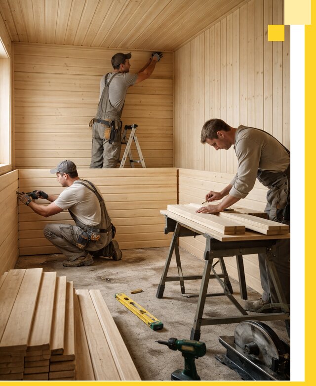 Обшивка саун в Куйбышеве из натуральной древесины под ключ