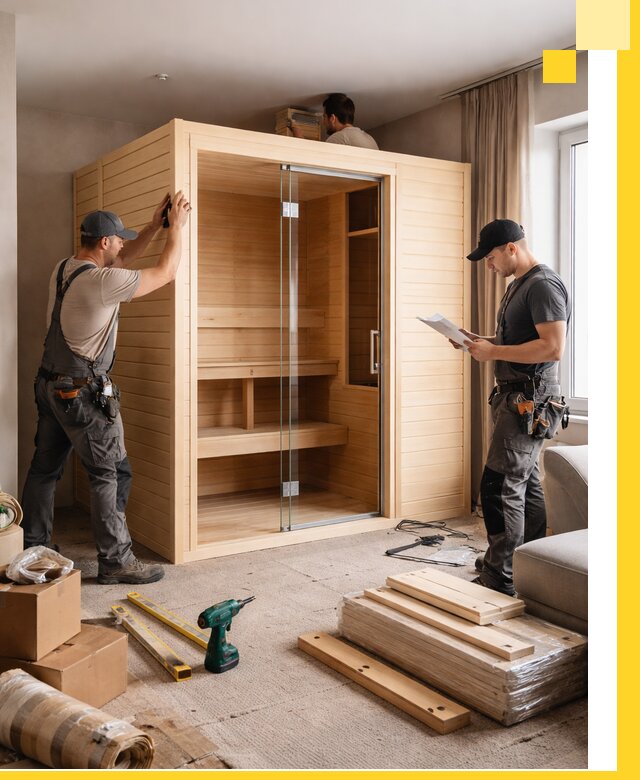 Установка и благоустройство саун в квартире в Куйбышеве