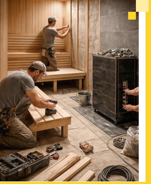 Дизайн и строительство интерьерных саун под ключ в Куйбышеве