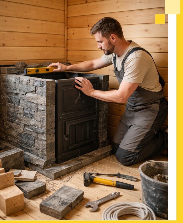 Производство и установка печей для саун под ключ в Куйбышеве