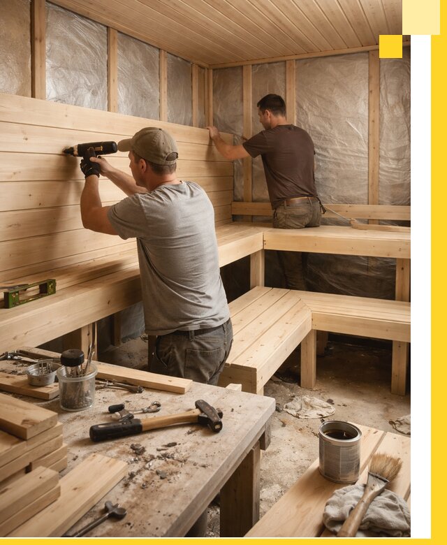 Профессиональная отделка бань и саун под ключ в Куйбышеве