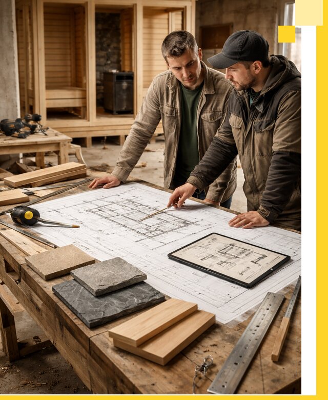 Проекты бань под ключ и планы строительства в Куйбышеве