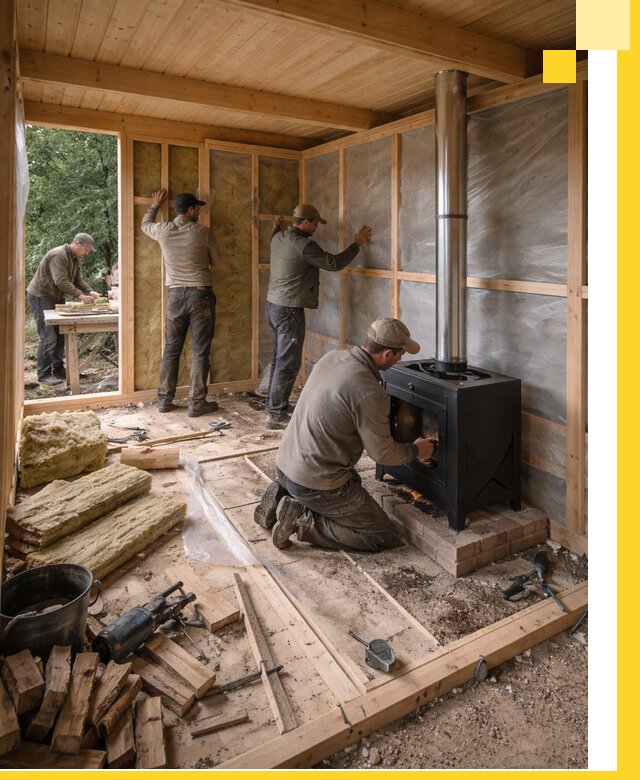 Профессиональный монтаж бань под ключ в Куйбышеве для дома