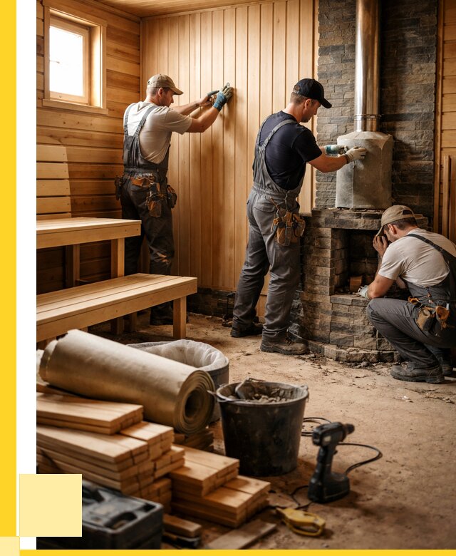 Ремонт бань под ключ в Куйбышеве от 46661 р. | ЭриданКбш