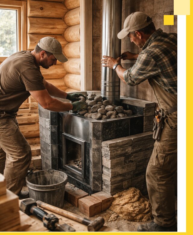 Строительство и отделка русских бань под ключ в Куйбышеве