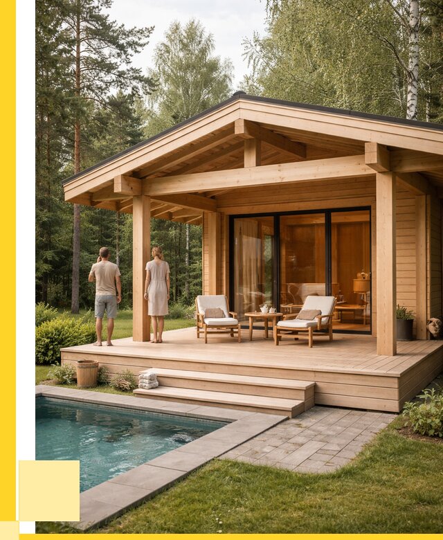 Бани с террасой под ключ в Куйбышеве от 622140 р. | ЭриданКбш