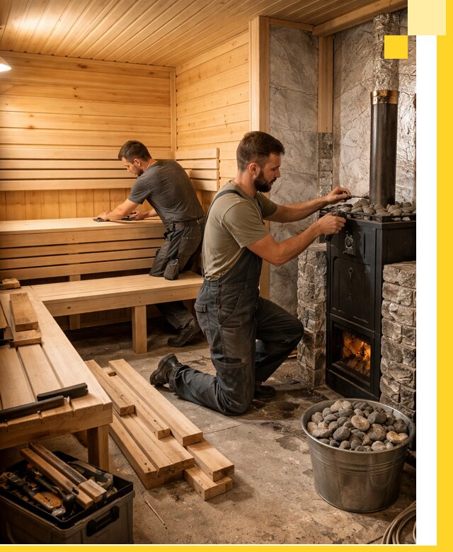 Дизайн и строительство интерьеров бань под ключ в Куйбышеве