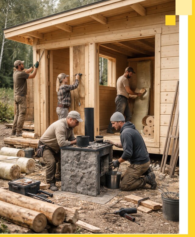 Купить баню под ключ в Куйбышеве строительство монтаж отделка